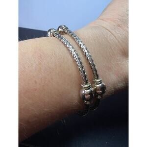 Sterling silver adjustable station cuff bracelet